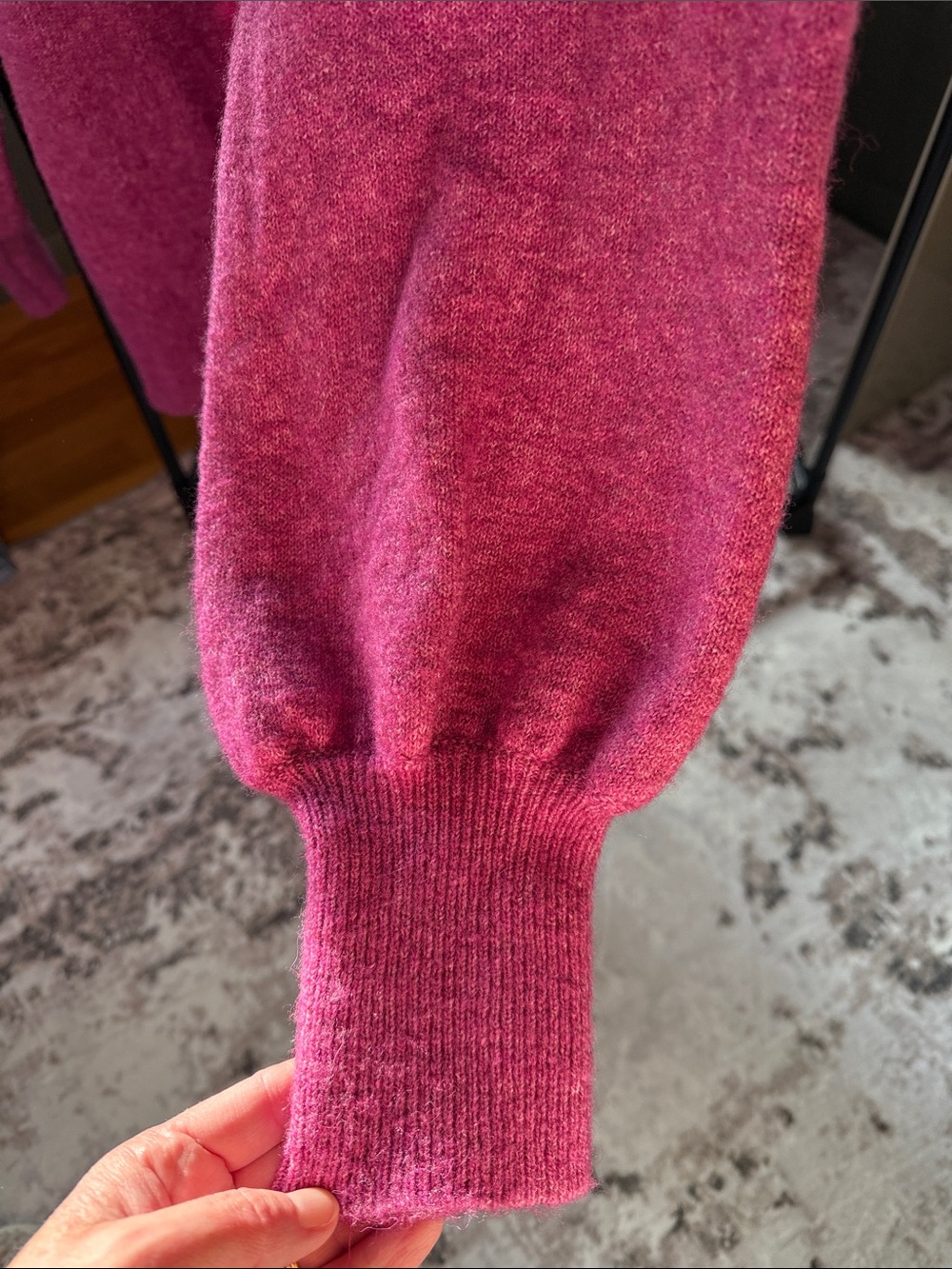 Monsoon Pink Raspberry Cable & Ruffle Detail Sweater - Picture 6 of 7